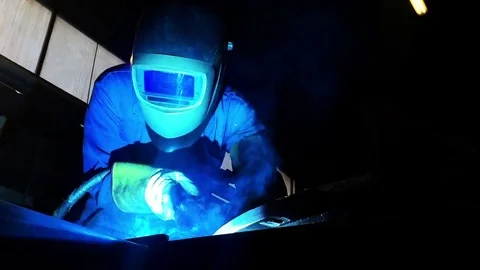 Welder working. Industrial video. Stock Footage 71769031