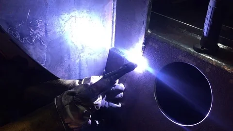 Welder working. Industrial video. Stock Footage 71831440
