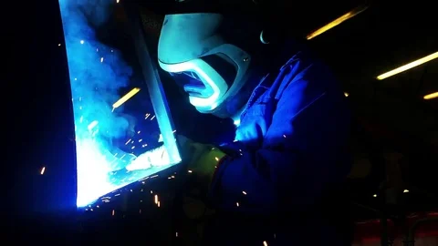 Welder working. Industrial video. Stock Footage 71831695
