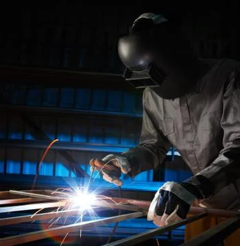Welder working Stock Photos