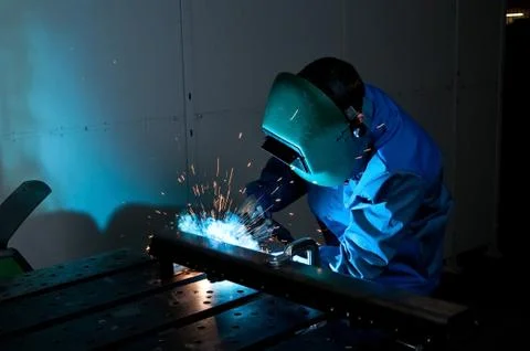 Welder working Stock Photos