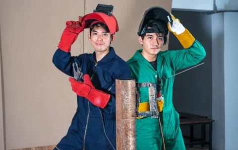 The welder is working Foto stock