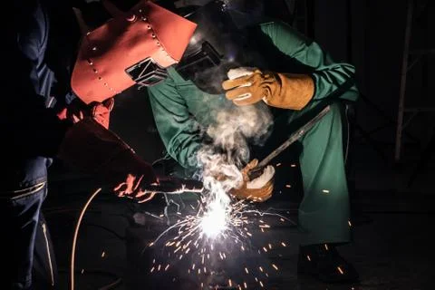The welder is working Foto stock
