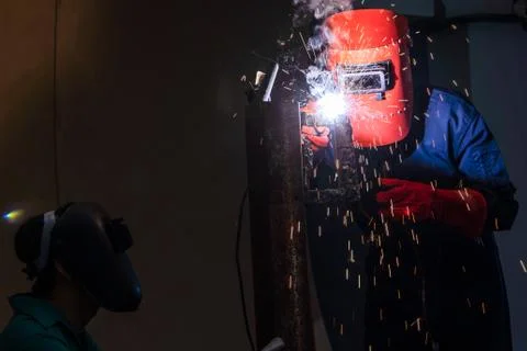 The welder is working Foto stock