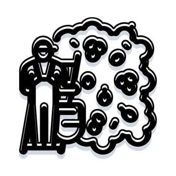 Welder working with sparks and protective gear Stock Illustration