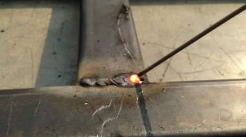 Welder working in a steel Stock Footage 46903140