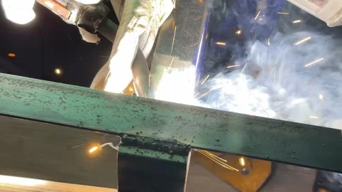 Welder Working With Steel Stock Footage 225590627