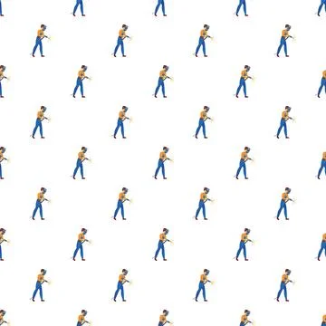 Welder working uniform pattern with sparks Stock Illustration