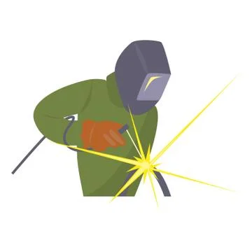 Welder working vector Stock Illustration