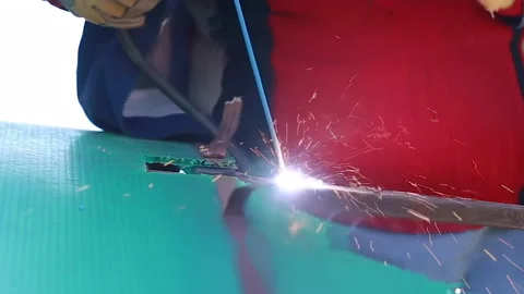 Welders job Stock Footage 163609043