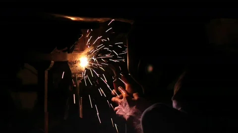 Welding 3 Stock Footage 496765