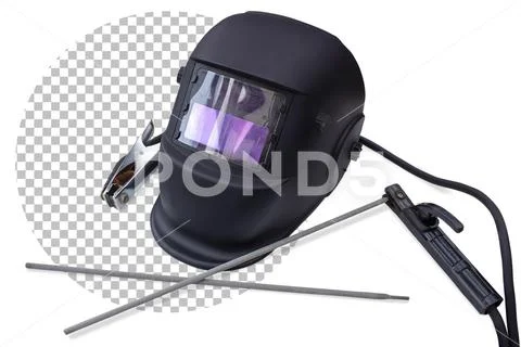 Welding accessories, welding mask, electrodes. PSD Template