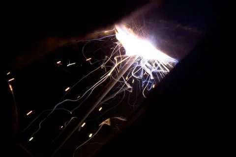 Welding in action Foto stock