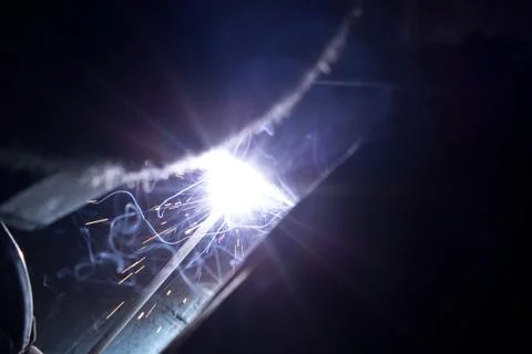 Welding in action Stock Photos