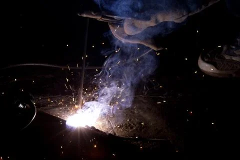 Welding in action Stock Photos