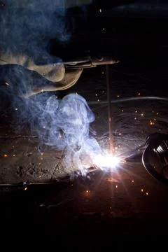 Welding in action Stock Photos