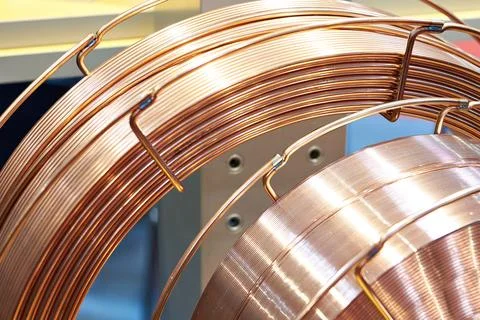 Welding alloy wire Stock Photos