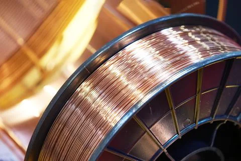 Welding alloy wire Stock Photos