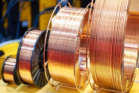 Welding alloy wire Stock Photos