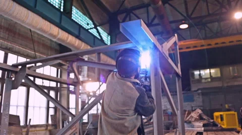 Welding and factory worker Stock Footage 49082635