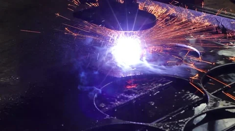 Welding and high tech machine metal industry Stock Footage 41300155