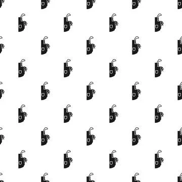 Welding apron black pattern on white background Stock Illustration