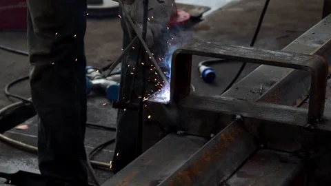 Welding with a blowtorch. Stock Footage 70258560