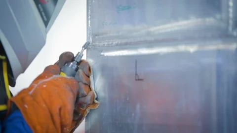 Welding brushing Stock Footage 127268439