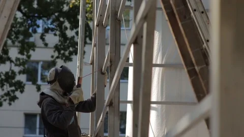 Welding Building Construction Stock Footage 104300179