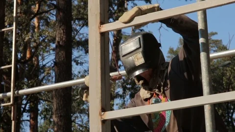 Welding Of Building Construction Stock Footage 104300198