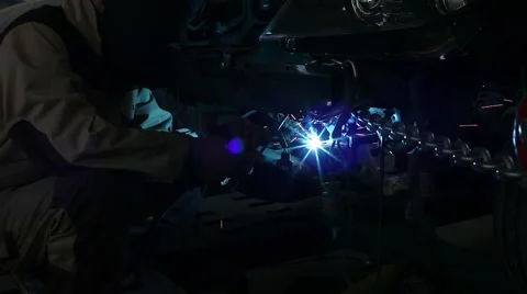 Welding of car Stock Footage 48843520