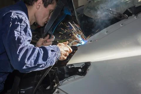 Welding car Stock Photos