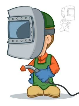 Welding cartoon Stock Illustration