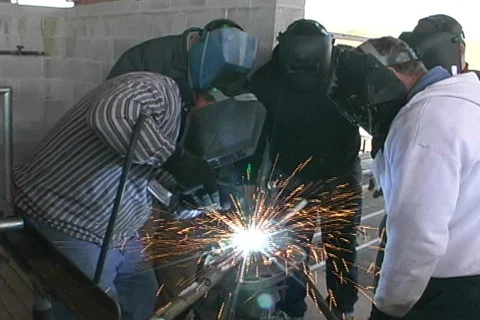 Welding class darker Stock Footage 436790