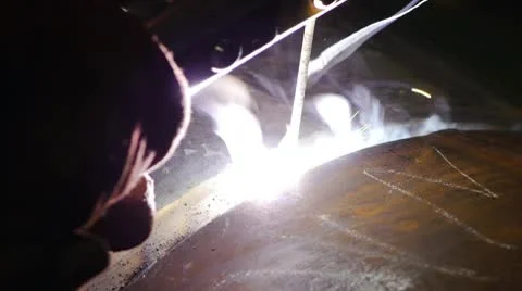 Welding closeup Stockbeeldmateriaal 10754481