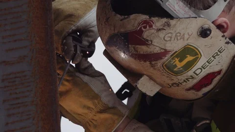 Welding On A Construction Site 스톡 동영상 87513968