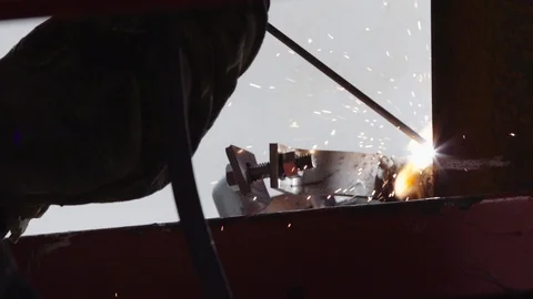 Welding On A Construction Site 스톡 동영상 87515044
