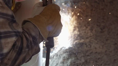 Welding On A Construction Site 스톡 동영상 87517336