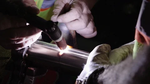 Welding On A Construction Site Stock Footage 87523561