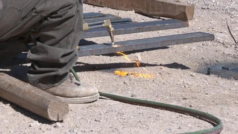 Welding at Construction Site Stock Footage 105686122