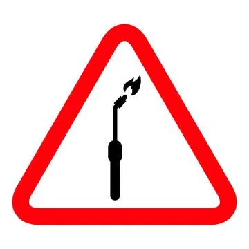 Welding danger technology icon, metal tool equipment symbol, safe weld vector Illustrazione stock