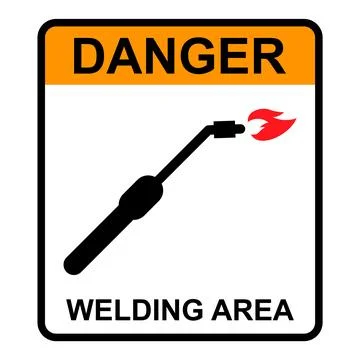 Welding danger technology icon, metal tool equipment symbol, safe weld vector Stock Illustration