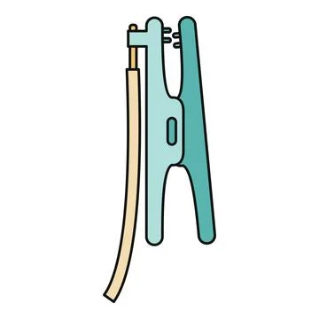 Welding electrode holder clamp tool equipment icon Stockillustratie
