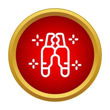 Welding electrode holder industrial tool with sparks icon Stock Illustration