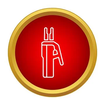 Welding electrode holder tool icon in red circle Ilustración de archivo