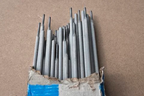 Welding electrode rods. Stock-Fotos