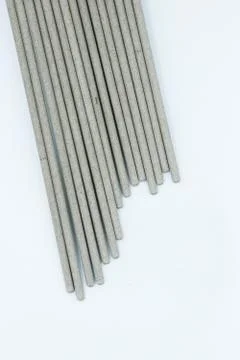 Welding electrode on white background. Foto stock