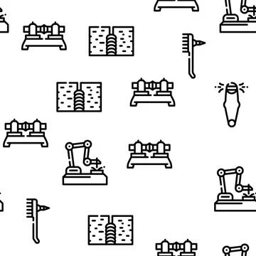 Welding Engineering Vector Seamless Pattern Stockillustratie