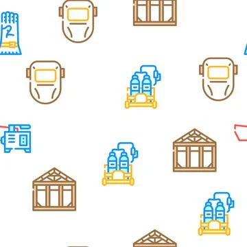 Welding Engineering Vector Seamless Pattern Illustrazione stock