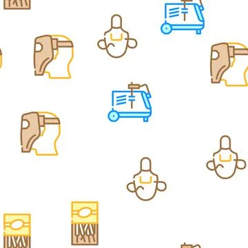 Welding Engineering Vector Seamless Pattern イラスト素材